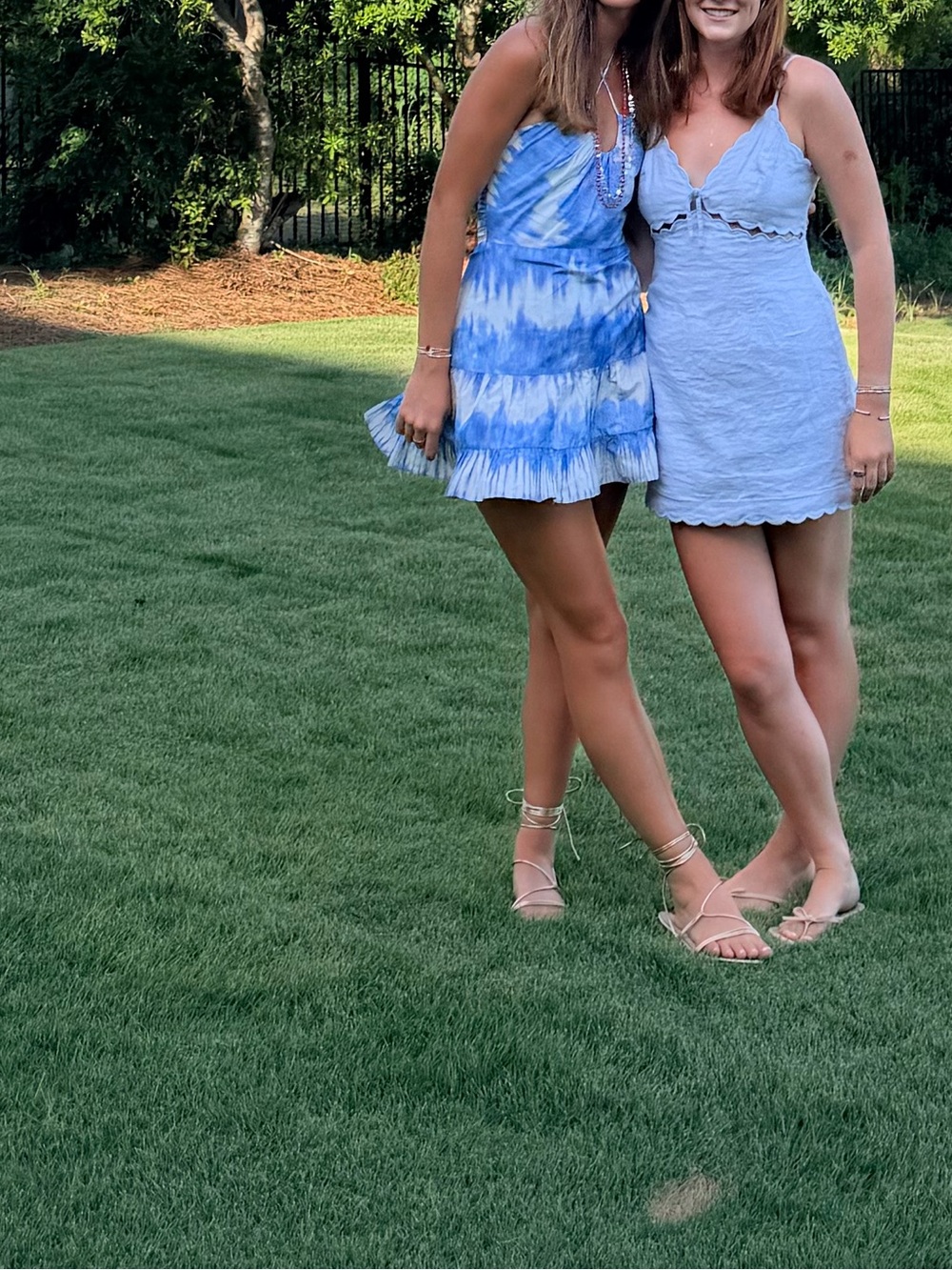 Alexis Blue & White Tie-Dye Halter Mini Dress